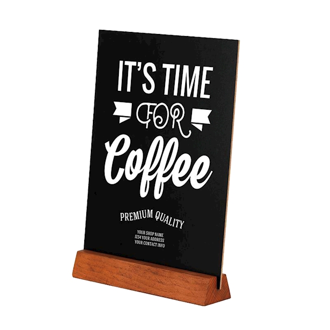 Titulaire de menu en bois Pyramid 70mm